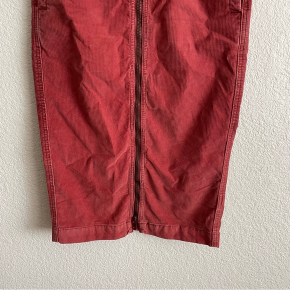 Free People We the Free Corduroy Zipper Front Skirt in Poppy Red - Picture 3 of 7